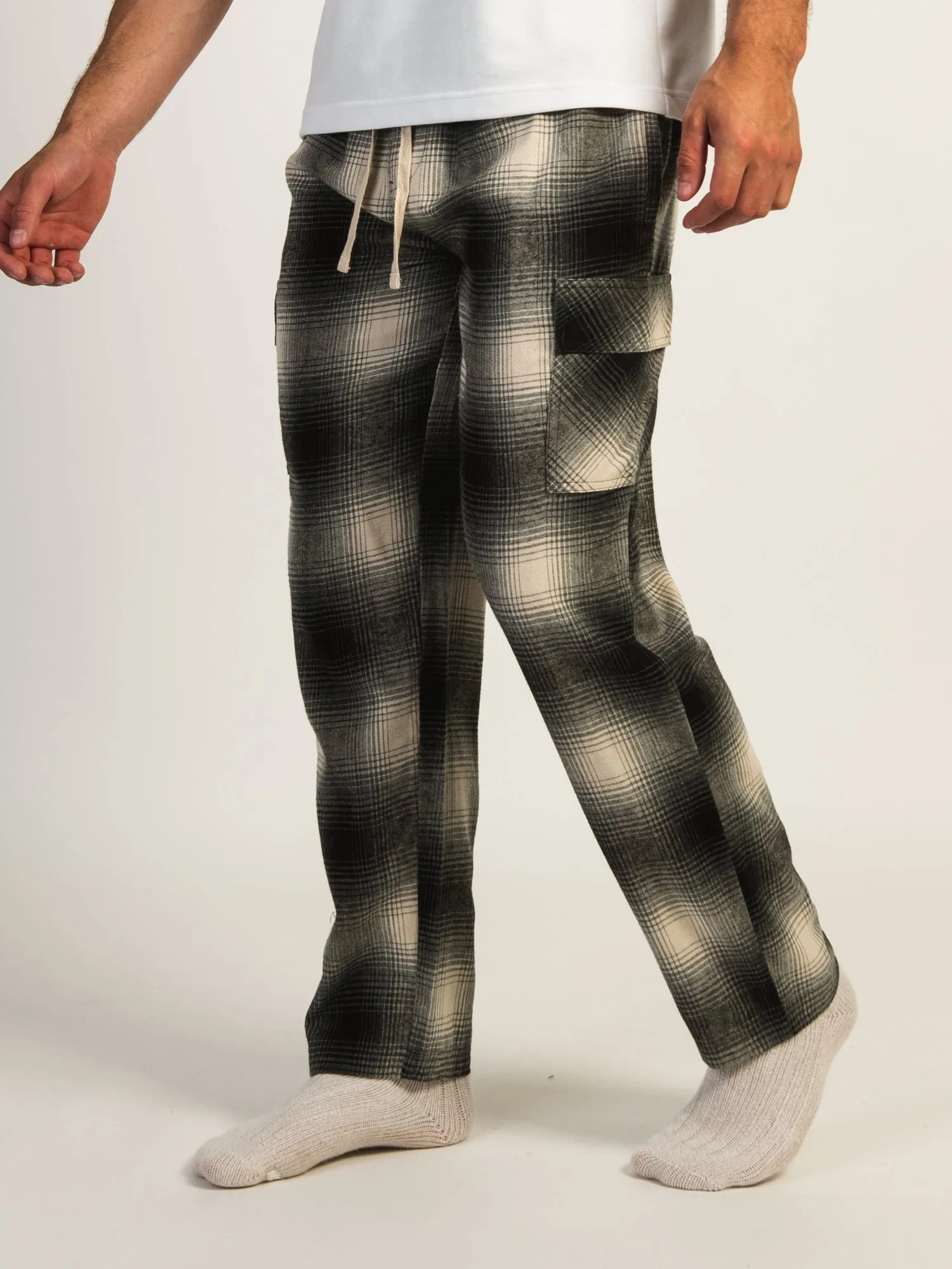 KOLBY THOMAS CARGO PLAID PANT - BLACK sold by Kolby product image thumbnail 3