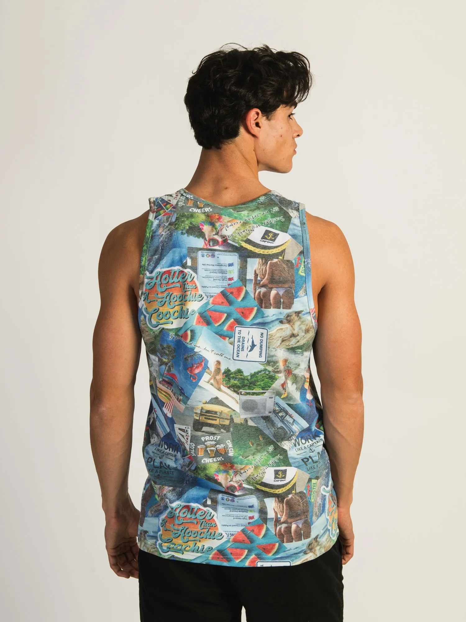 KOLBY MARCO COLLAGE PRINT TANK - THE BEACH sold by Kolby product image thumbnail 2