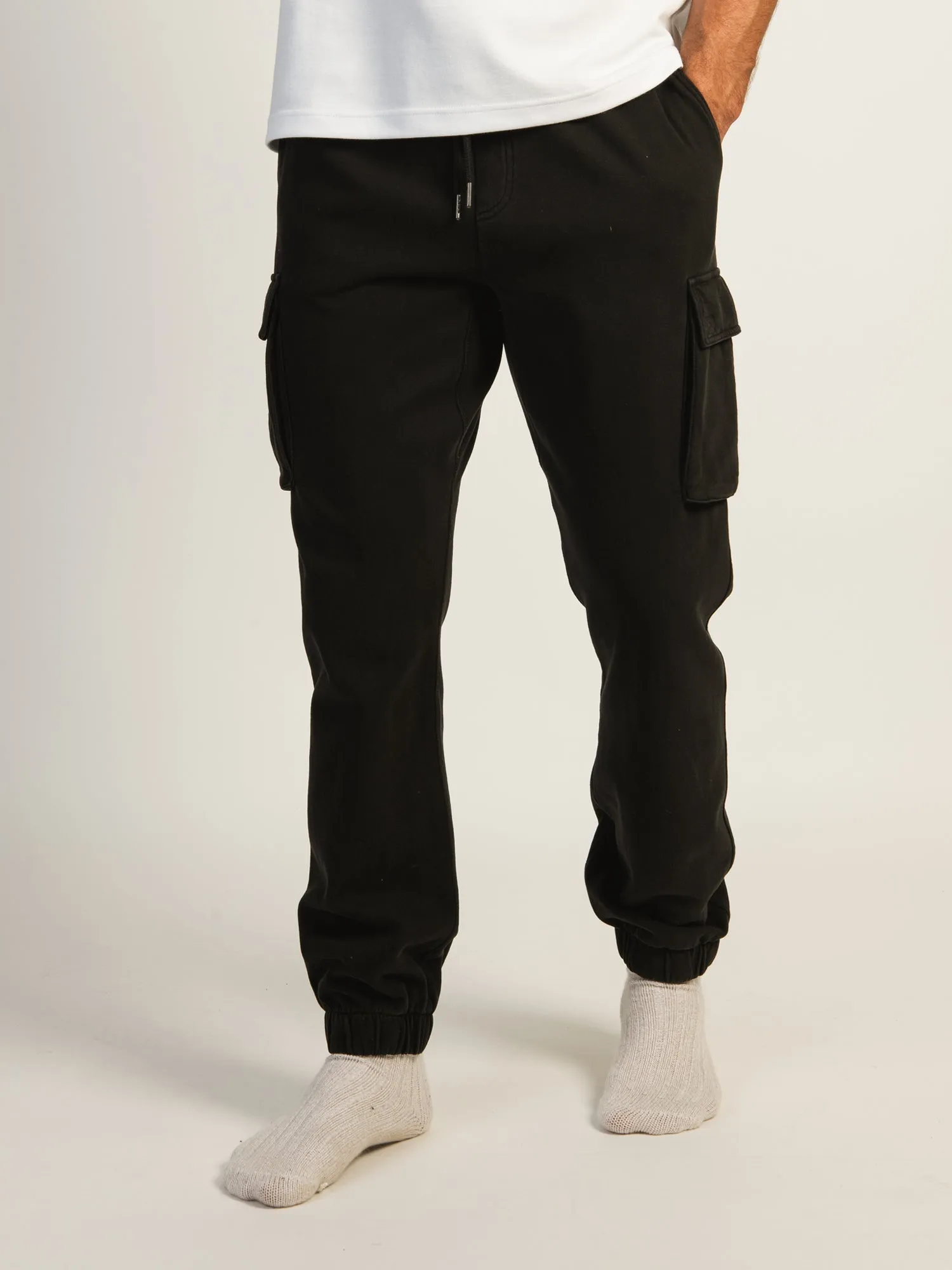 KOLBY VINTAGE WASH CARGO JOGGER - BLACK sold by Kolby