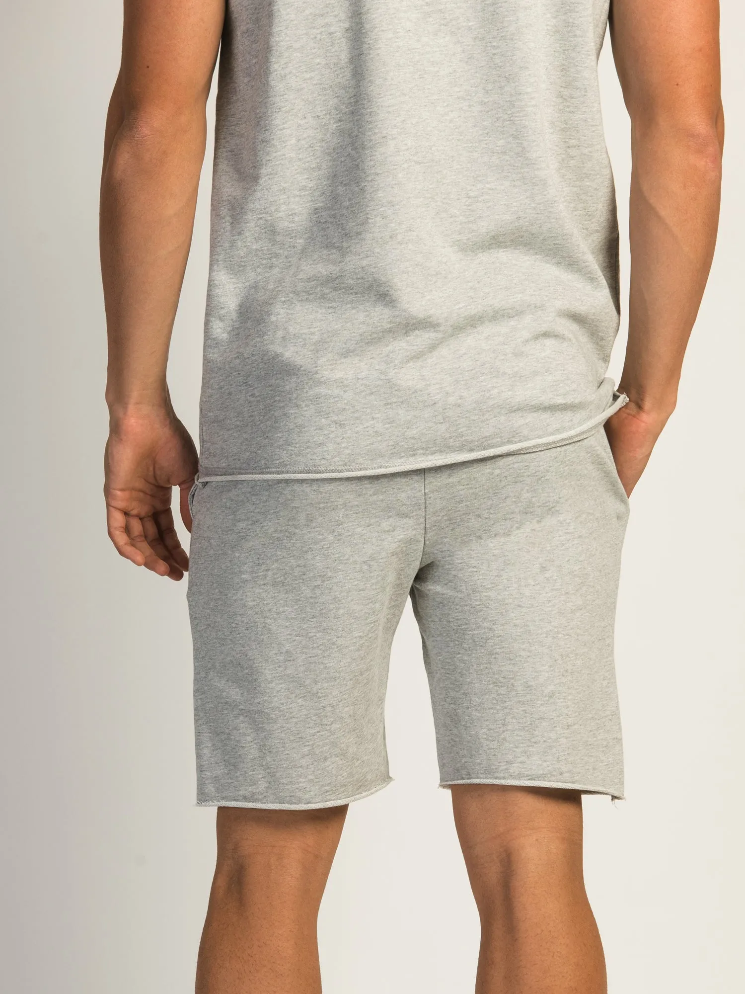 KOLBY GARMENT DYE FR TERRY MELANGE JOG SHORT - GREY MELANGE sold by Kolby product image thumbnail 4