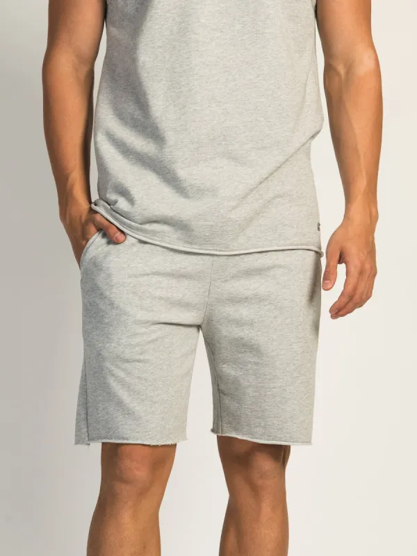 KOLBY GARMENT DYE FR TERRY MELANGE JOG SHORT - GREY MELANGE sold by Kolby