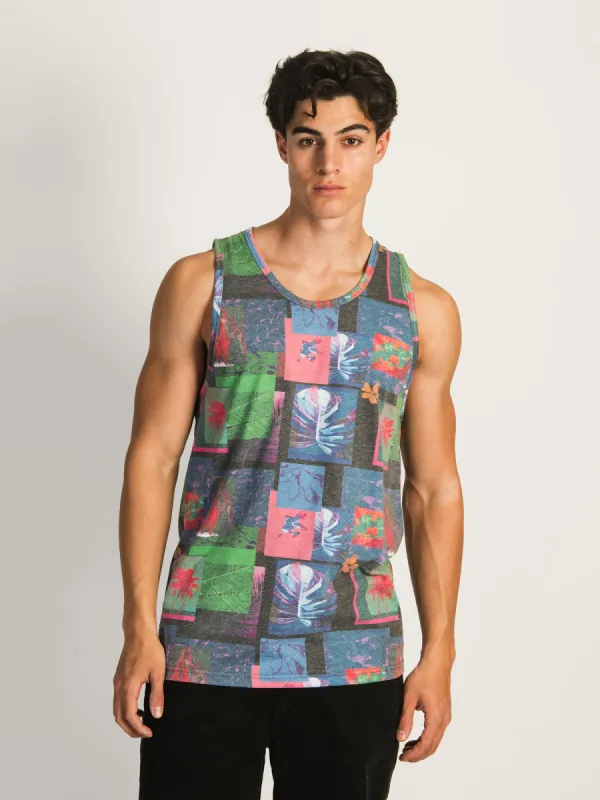 KOLBY MARCO COLLAGE PRINT TANK - PLANTS sold by Kolby