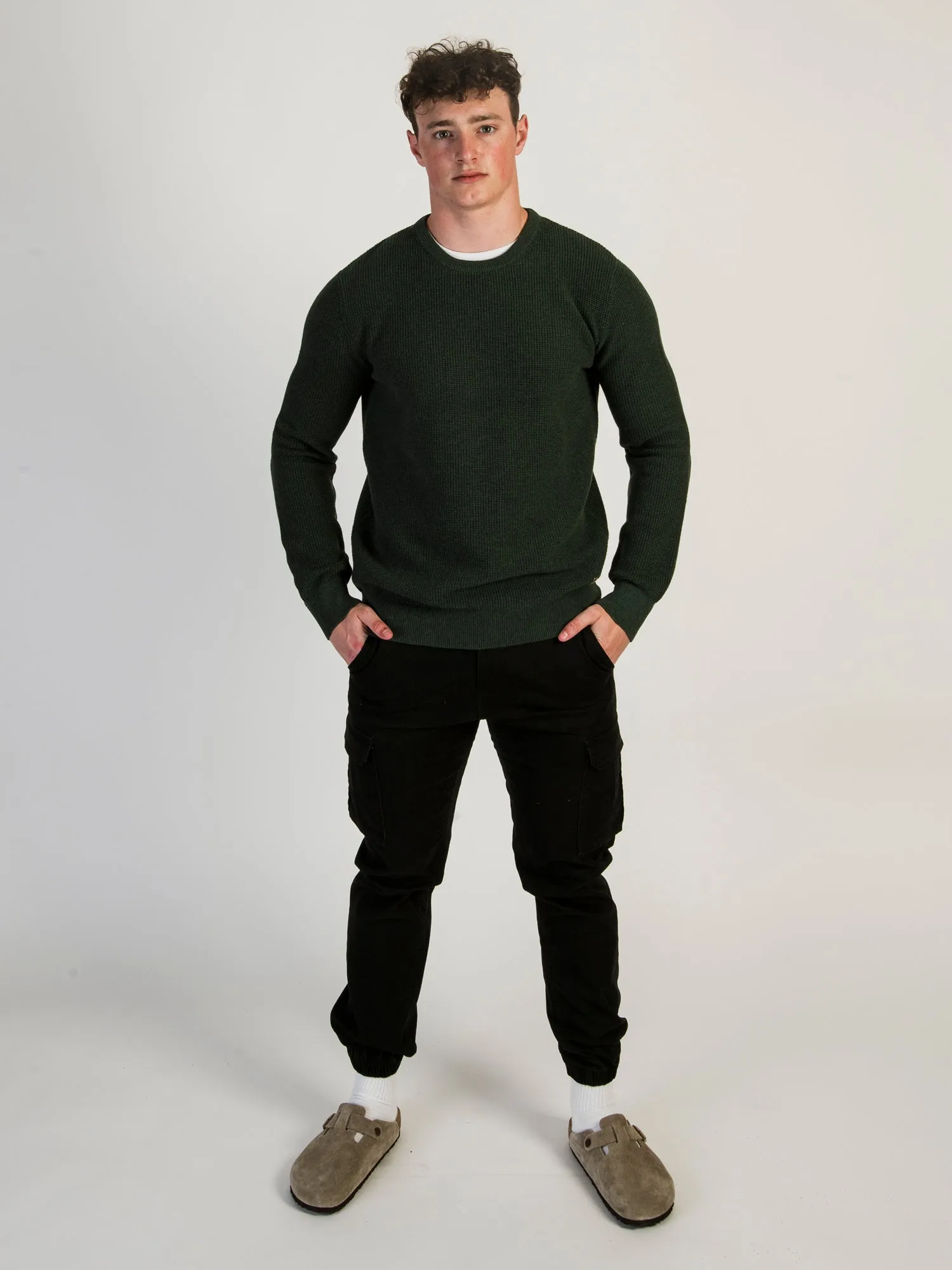 KOLBY WAFFLE KNIT CREW COLLAR sold by Kolby product image thumbnail 2