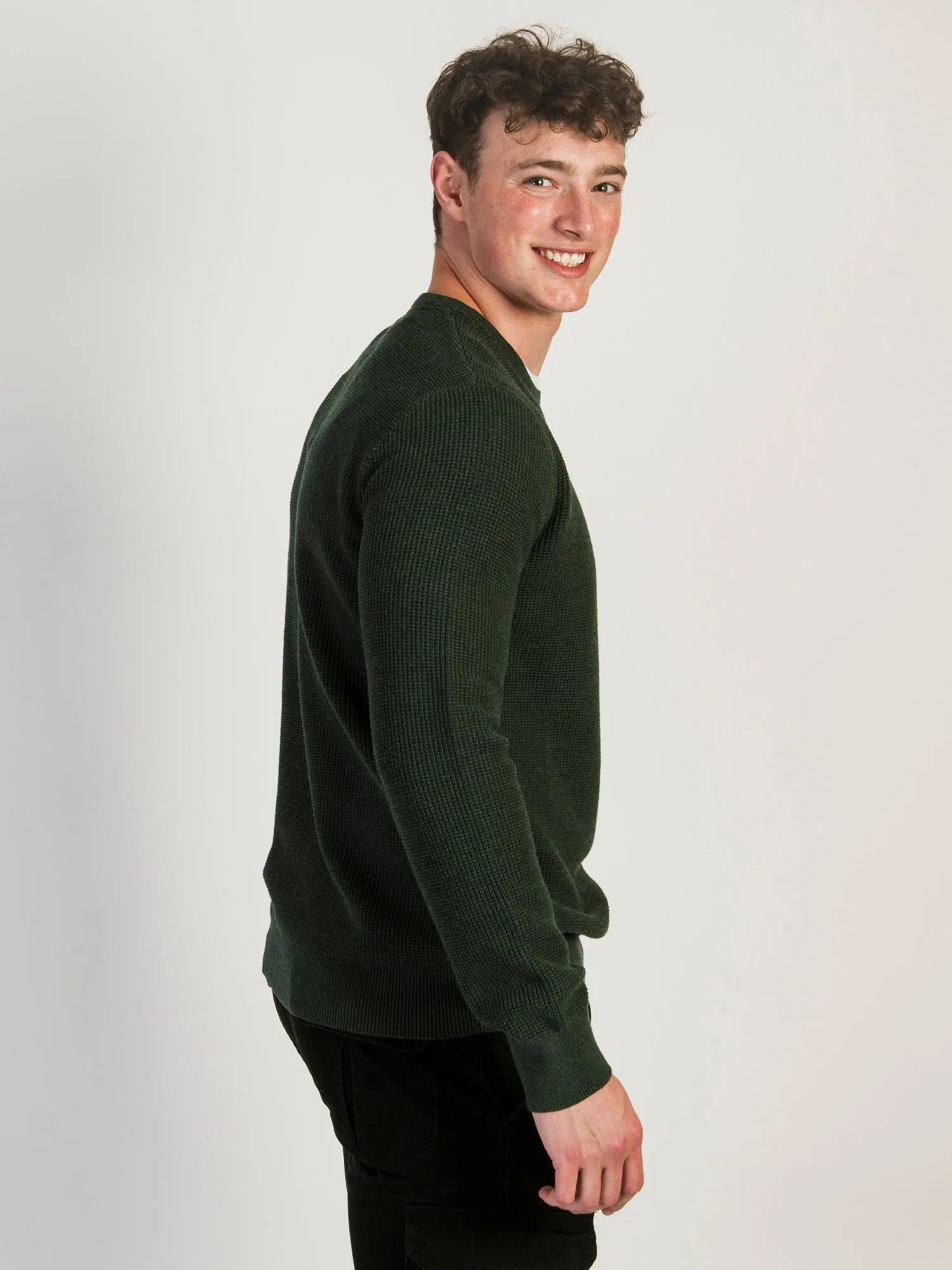 KOLBY WAFFLE KNIT CREW COLLAR sold by Kolby product image thumbnail 3