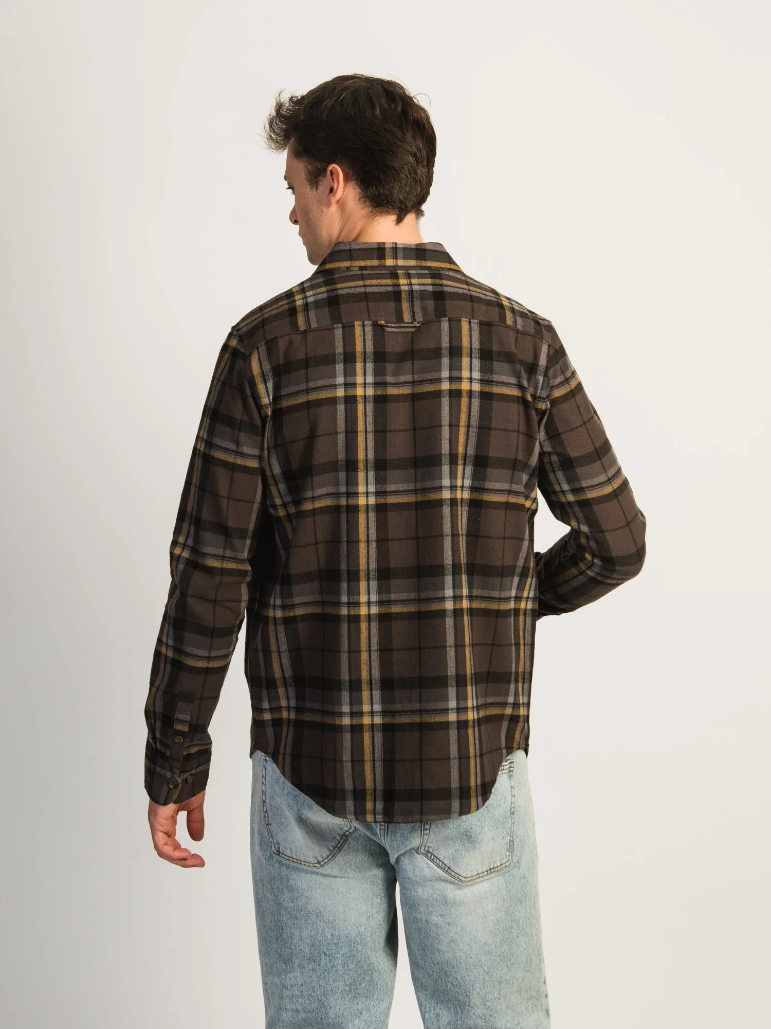 KOLBY CLASSIC PLAID BUTTON UP - BROWN sold by Kolby product image thumbnail 2