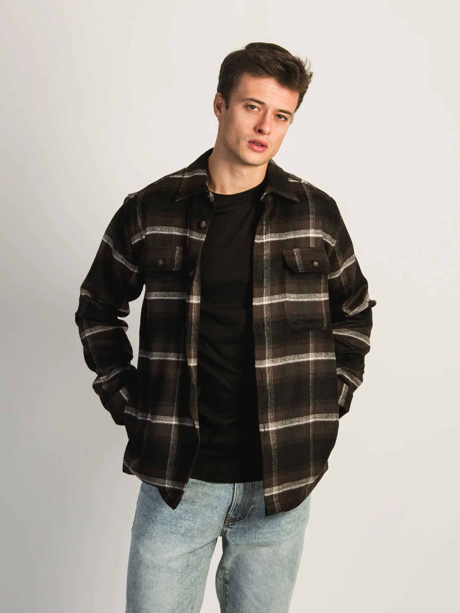 KOLBY TRAPPER OVERSHIRT - BROWN sold by Kolby