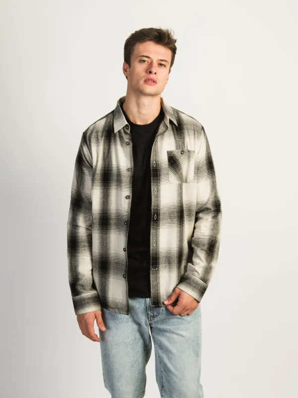 KOLBY CLASSIC PLAID BUTTON UP - STONE sold by Kolby