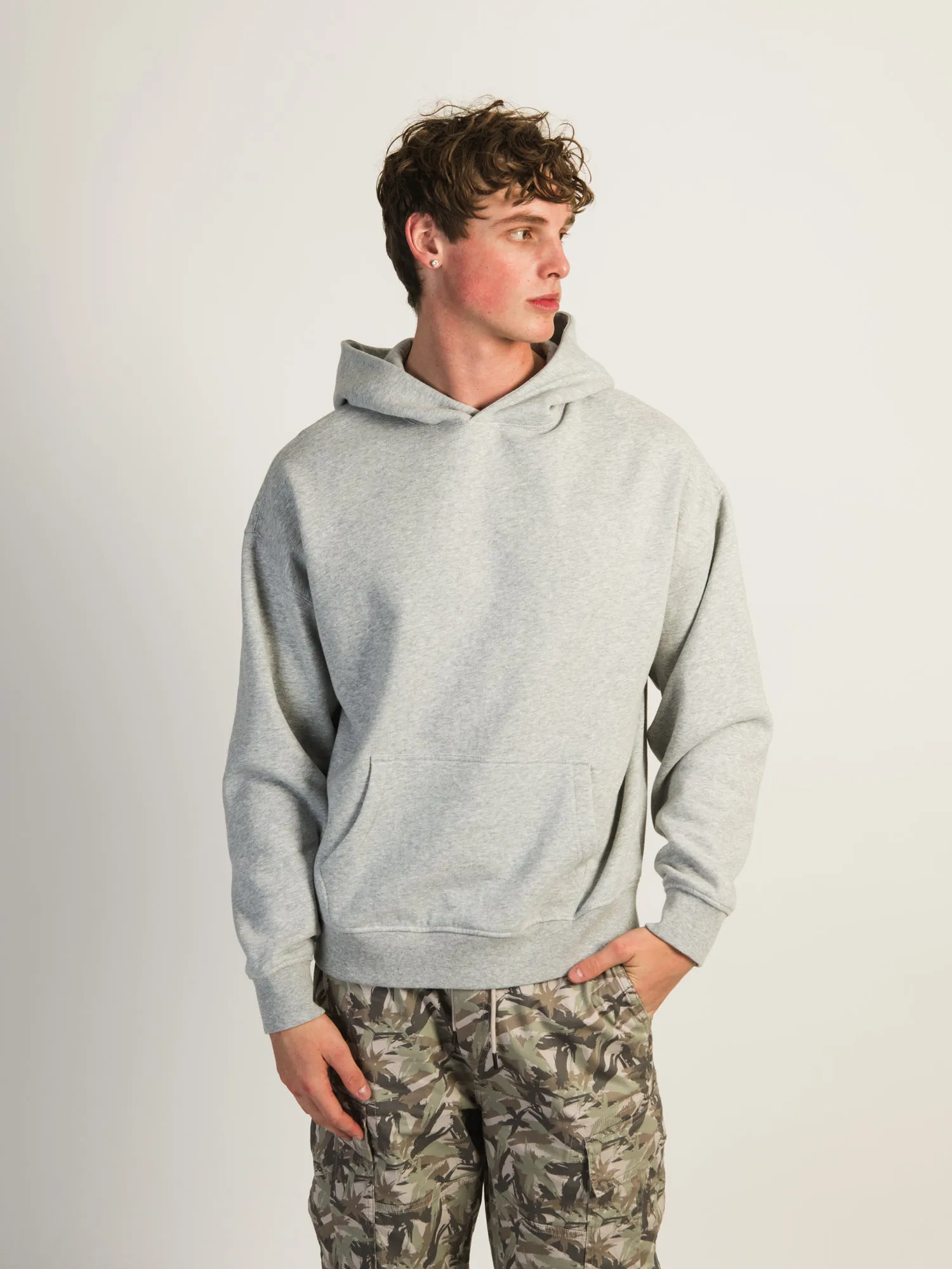 KOLBY RELAXED FIT HOODIE - HEATHER GREY sold by Kolby