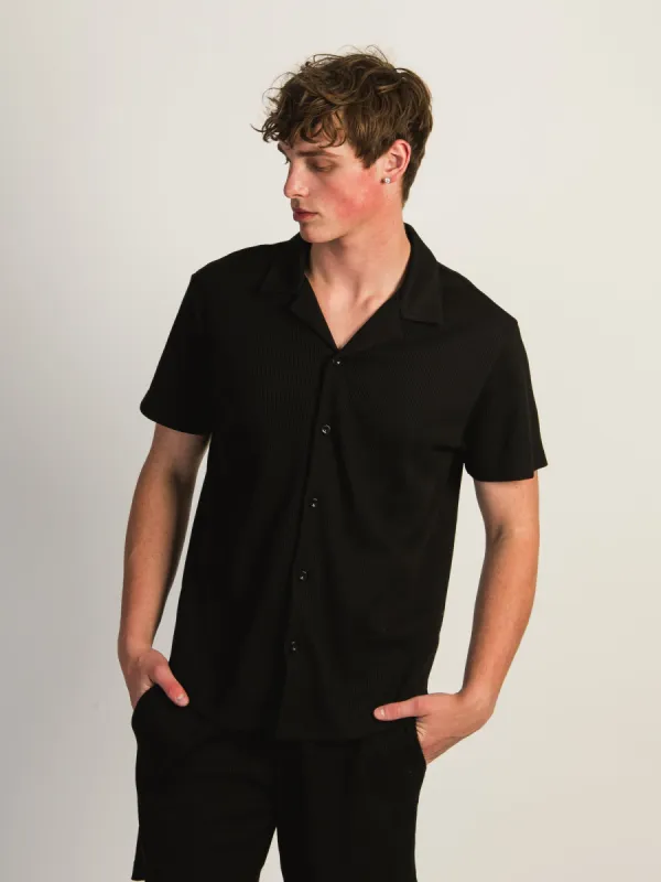 KOLBY WAFFLE SHIRT - BLACK sold by Kolby
