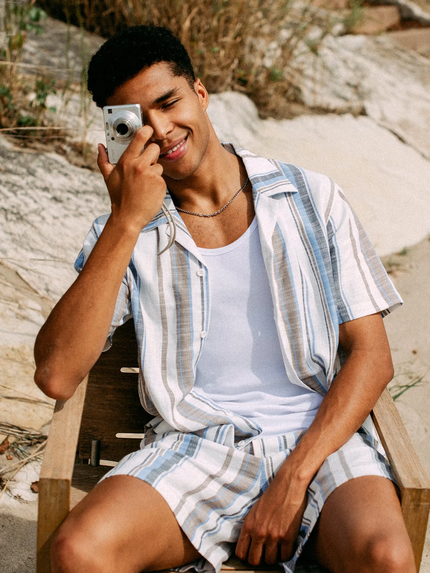 KOLBY STRIPE SHIRT - BLUE sold by Kolby