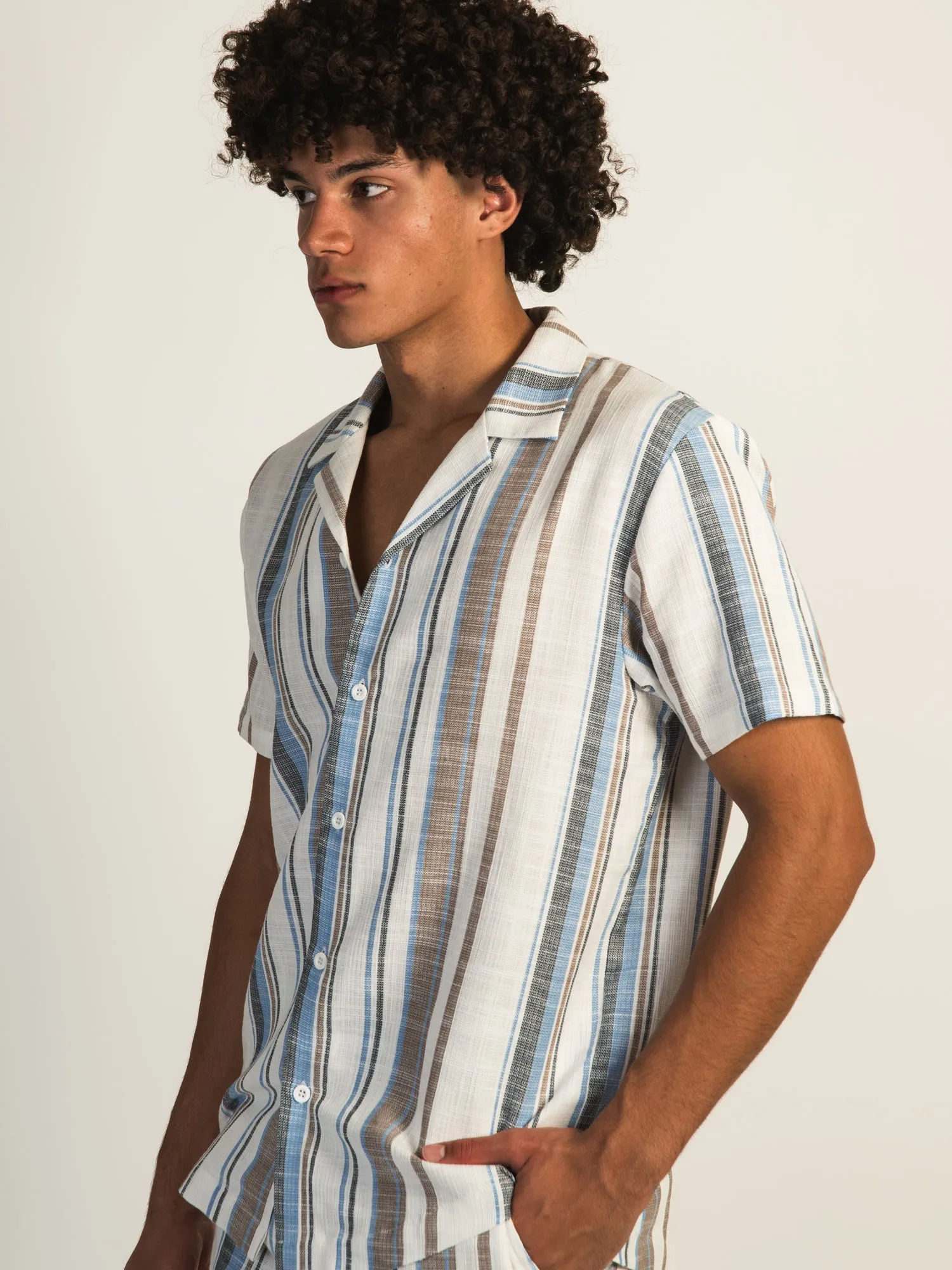 KOLBY STRIPE SHIRT - BLUE sold by Kolby product image thumbnail 3