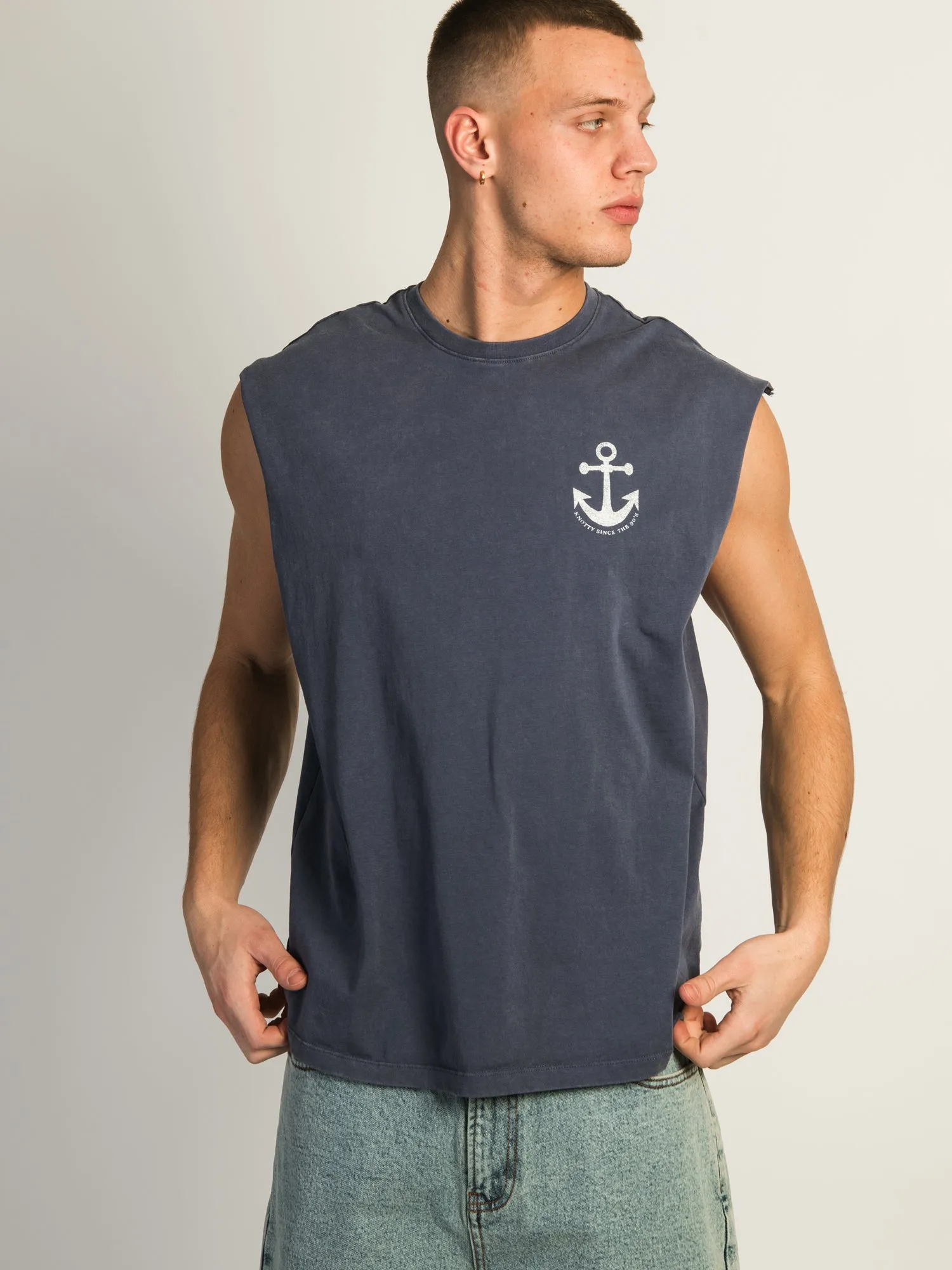 KOLBY GRAPHIC MUSCLE TANK TOP - BLUE sold by Kolby product image thumbnail 4
