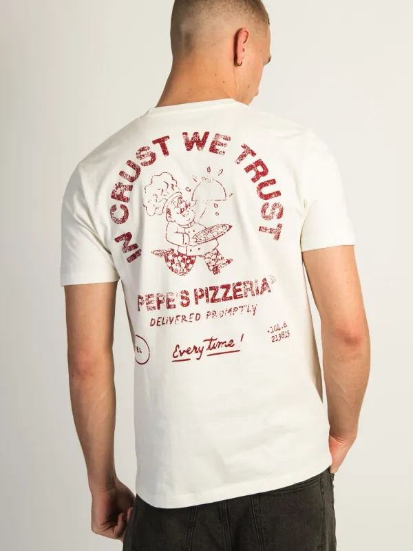 KOLBY GRAPHIC T-SHIRT- PEPE'S PIZZERIA sold by Kolby