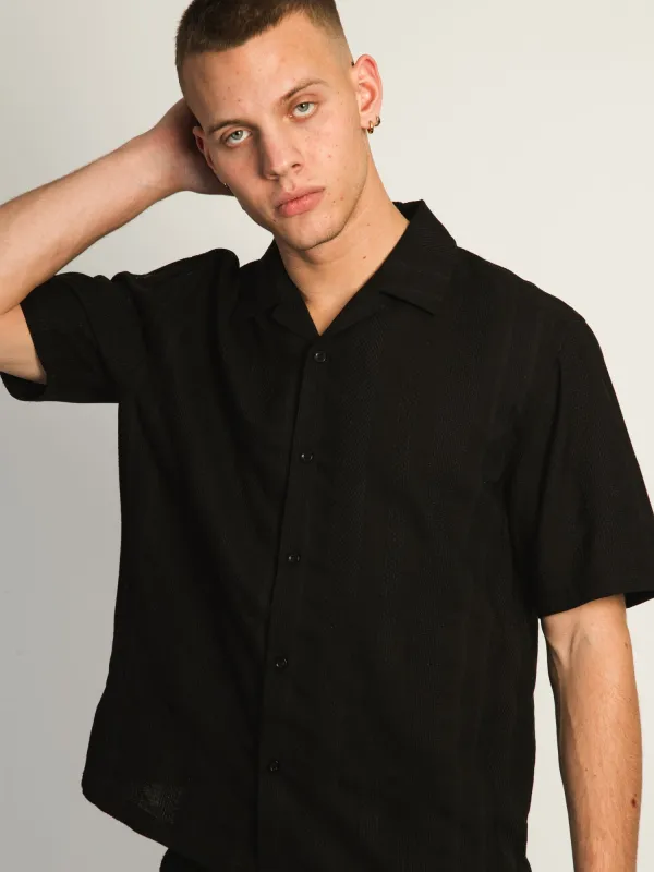 KOLBY BOXY FIT SHIRT - BLACK sold by Kolby