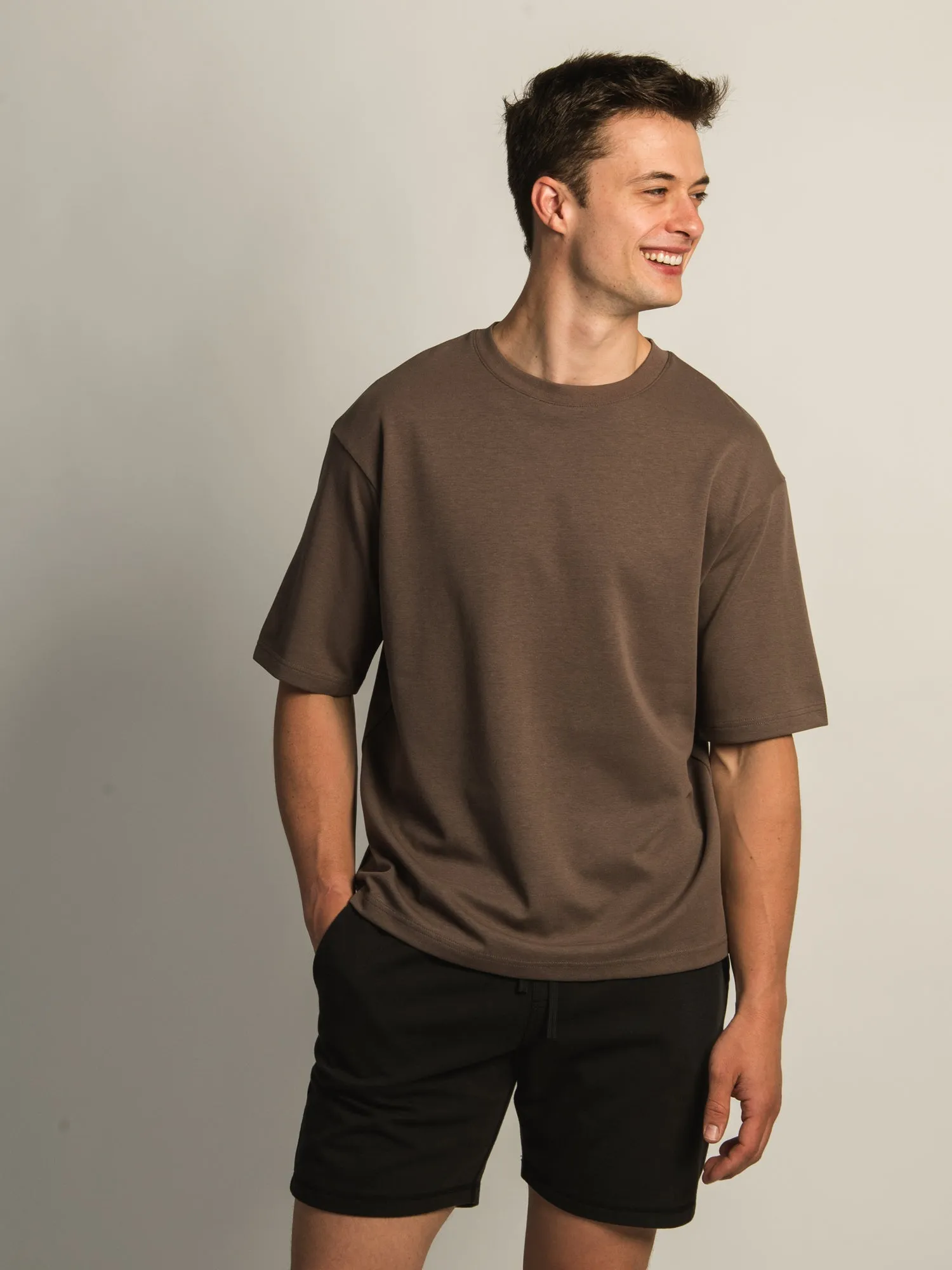 KOLBY KEEP COOL BOXY FIT TEE - BROWN sold by Kolby product image thumbnail 3
