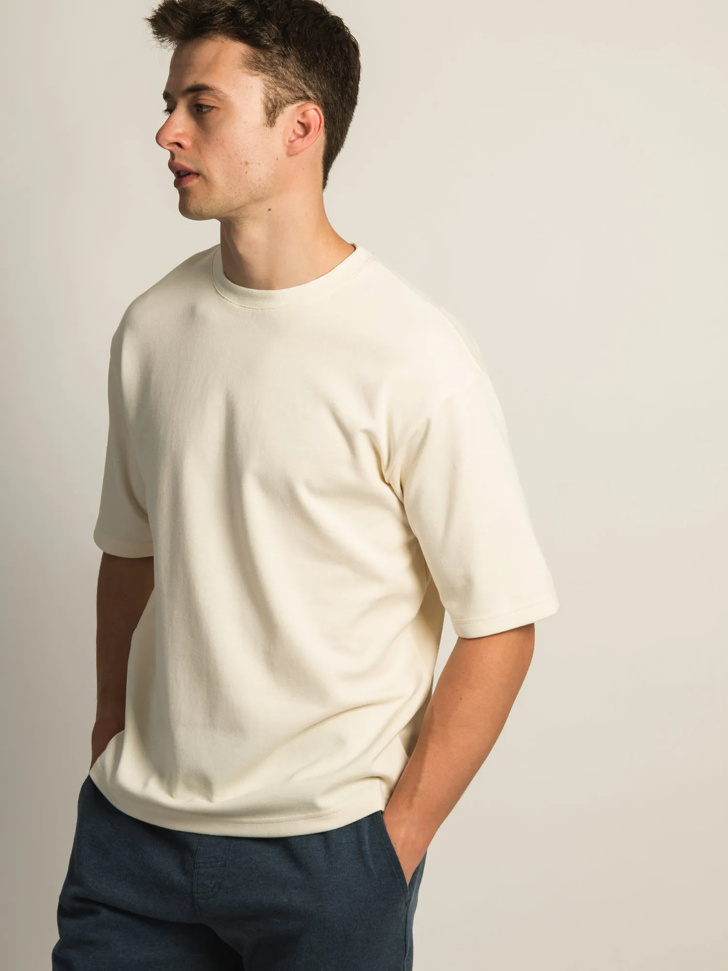 KOLBY KEEP COOL BOXY FIT TEE- CREAM sold by Kolby product image thumbnail 4