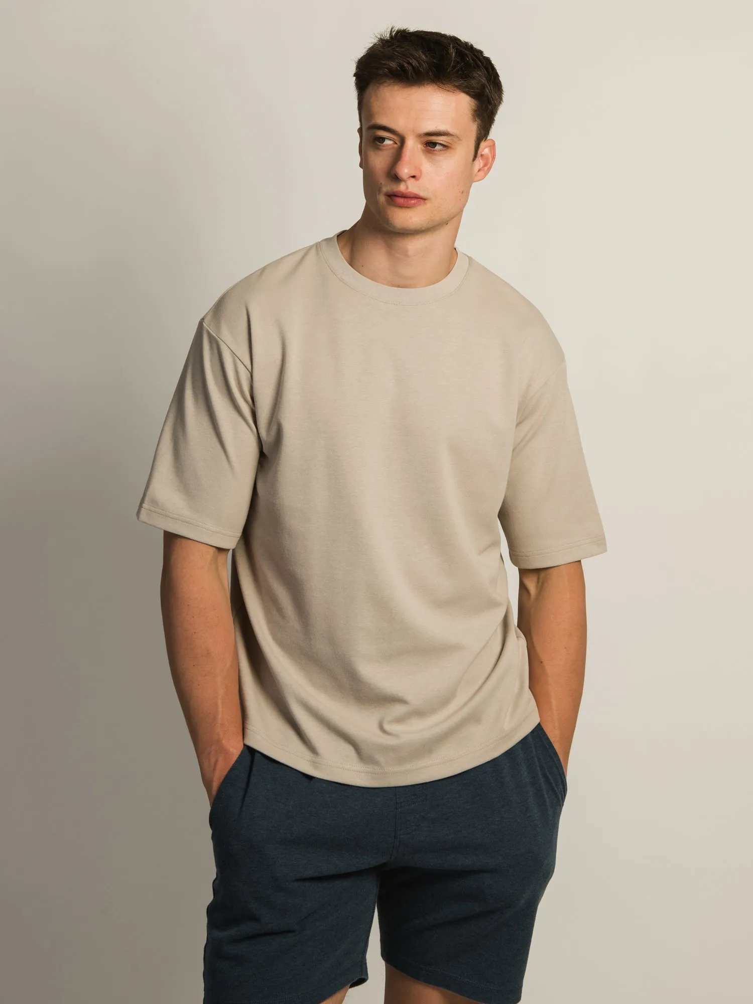 KOLBY KEEP COOL BOXY FIT TEE - PEBBLE sold by Kolby product image thumbnail 2