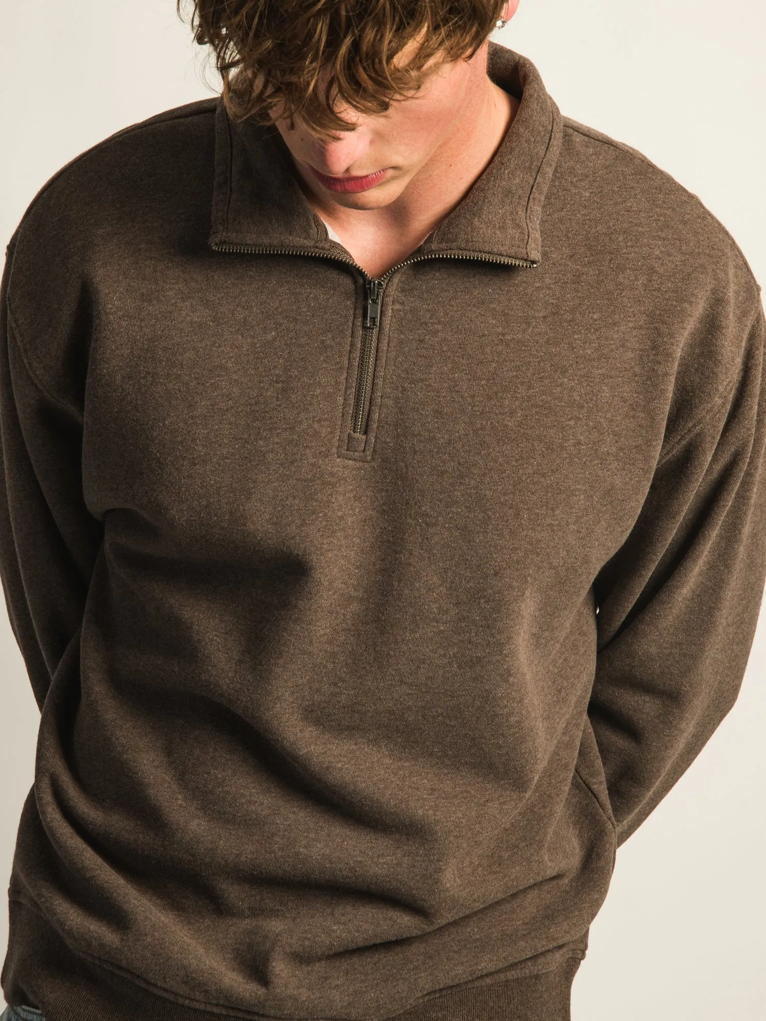KOLBY RELAXED FIT QUARTER ZIP - CHOCOLATE sold by Kolby product image thumbnail 4