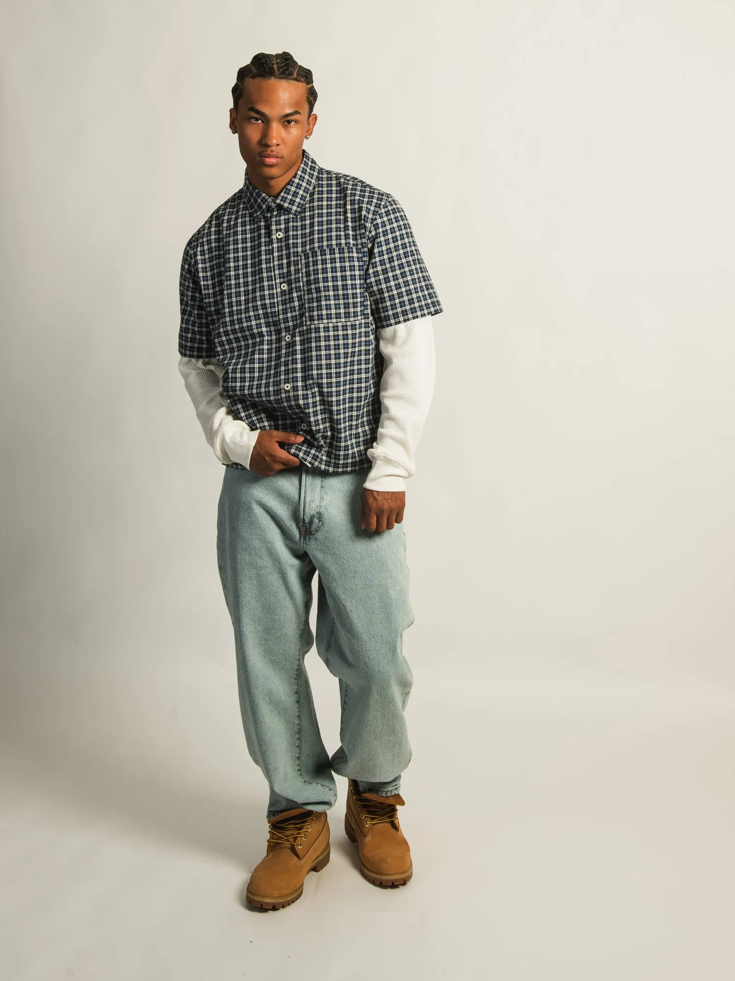 KOLBY BOXY PLAID SHIRT - BLUE sold by Kolby product image thumbnail 2