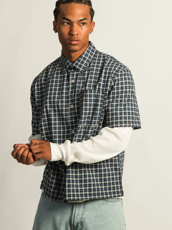 KOLBY BOXY PLAID SHIRT - BLUE sold by Kolby