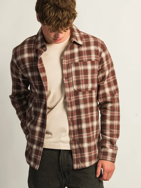 KOLBY 90S FLANNEL-BURGUNDY sold by Kolby