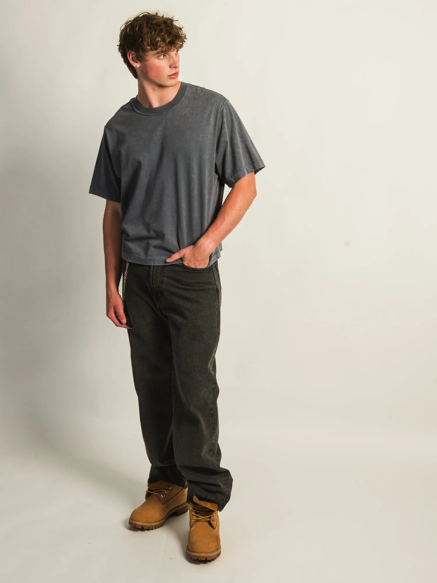 KOLBY SHORT CUT HEAVYWEIGHT TEE - BLUE sold by Kolby product image thumbnail 3