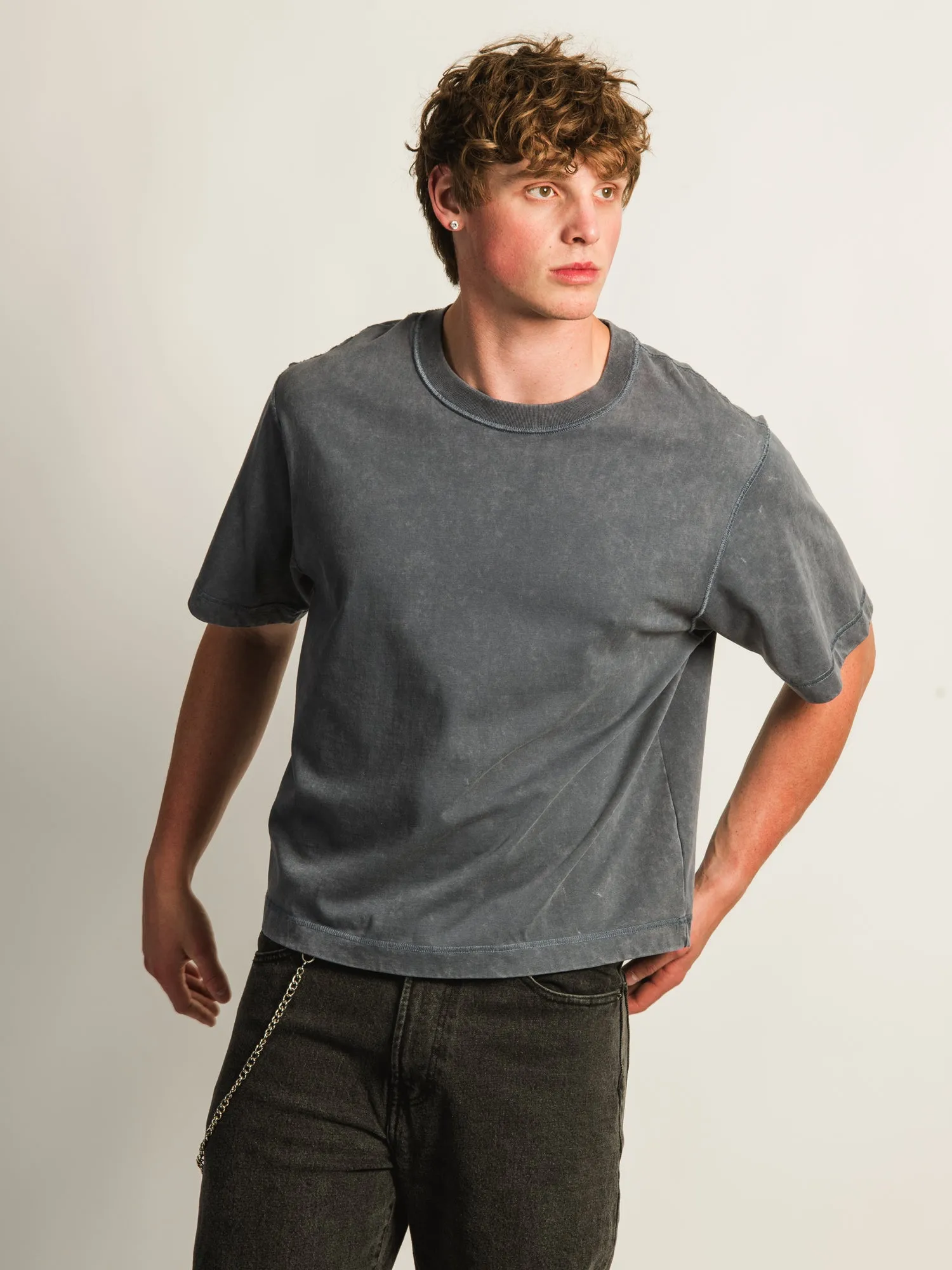 KOLBY SHORT CUT HEAVYWEIGHT TEE - BLUE sold by Kolby product image thumbnail 2