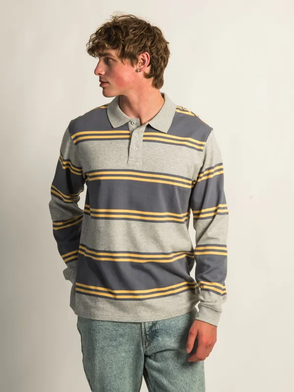 KOLBY LONG SLEEVE RUGBY SHIRT - HEATHER GREY sold by Kolby