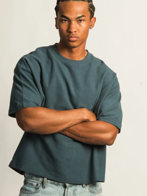 KOLBY SHORT CUT KNIT TEE - TEAL made by Kolby