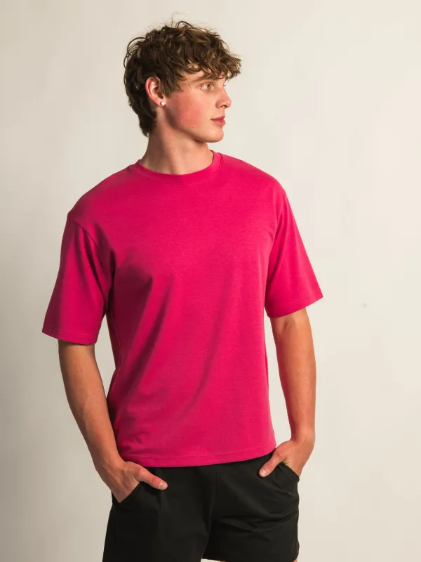 KOLBY KEEP COOL BOXY FIT TEE- BERRY sold by Kolby