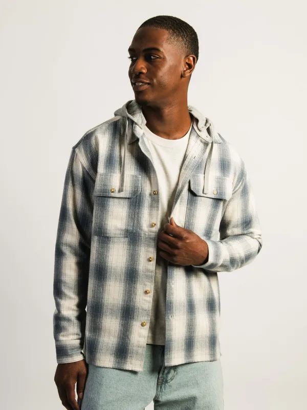 KOLBY FLANNEL HOODIE - BLUE sold by Kolby