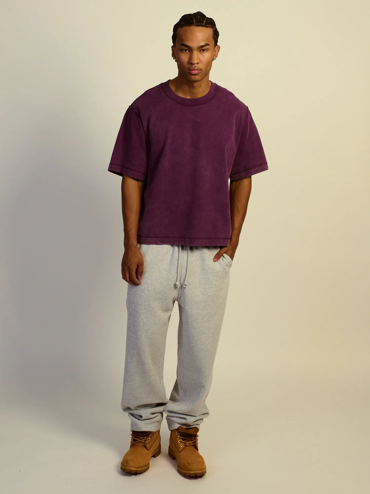 KOLBY SHORT CUT HEAVYWEIGHT TEE - PURPLE sold by Kolby product image thumbnail 2