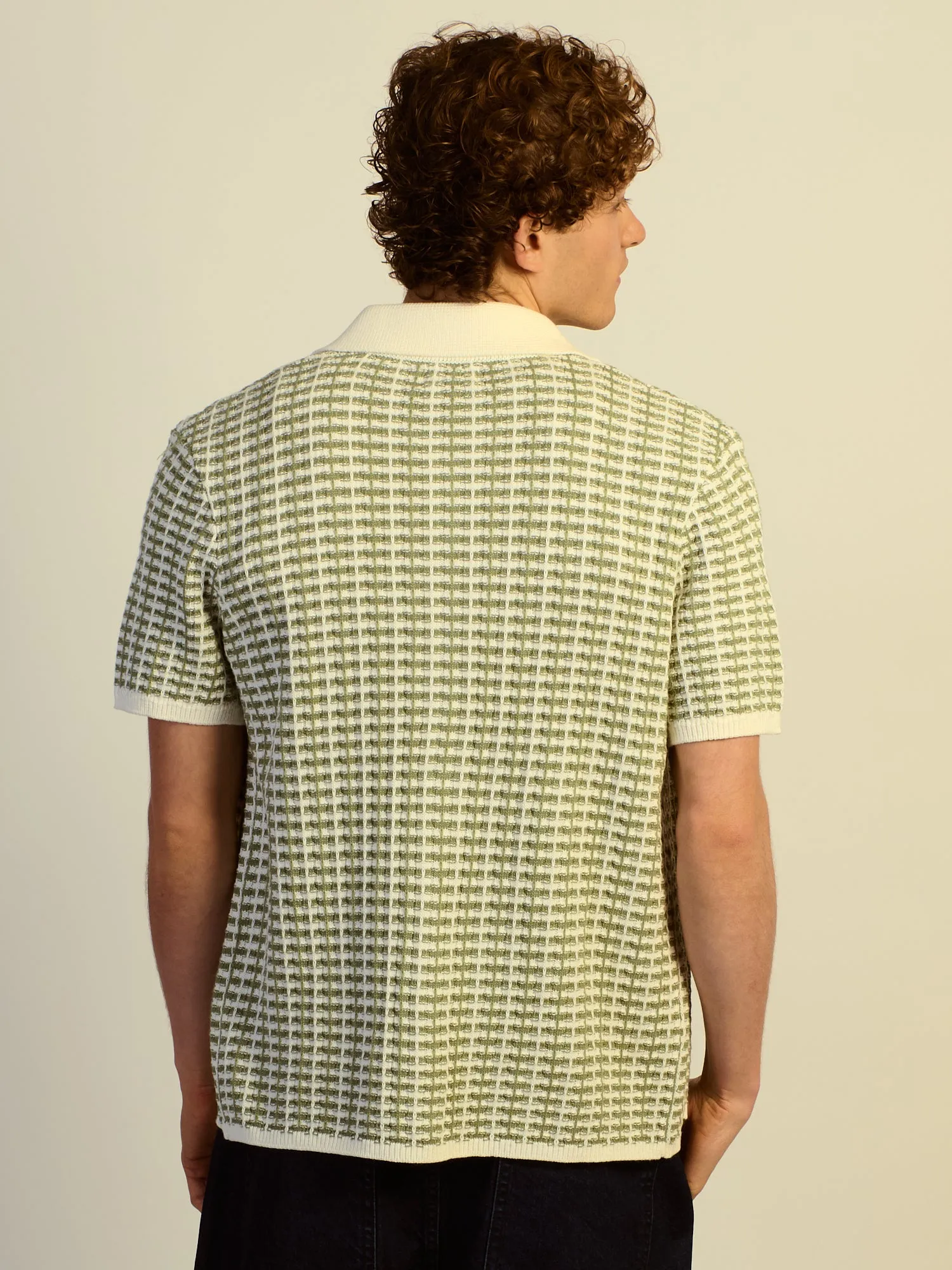 KOLBY RELAXED FIT KNIT BUTTON UP - GREEN sold by Kolby product image thumbnail 4