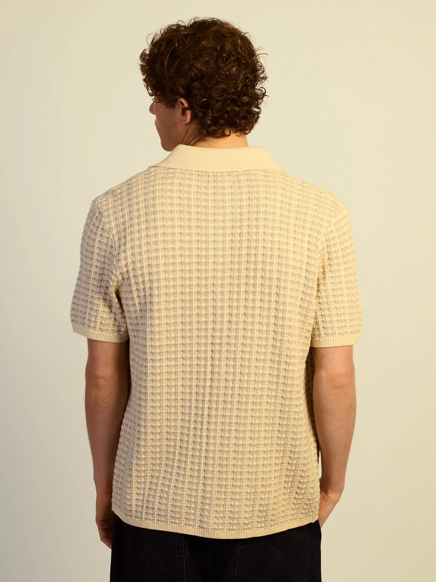 KOLBY RELAXED FIT KNIT BUTTON UP - IRON sold by Kolby product image thumbnail 4