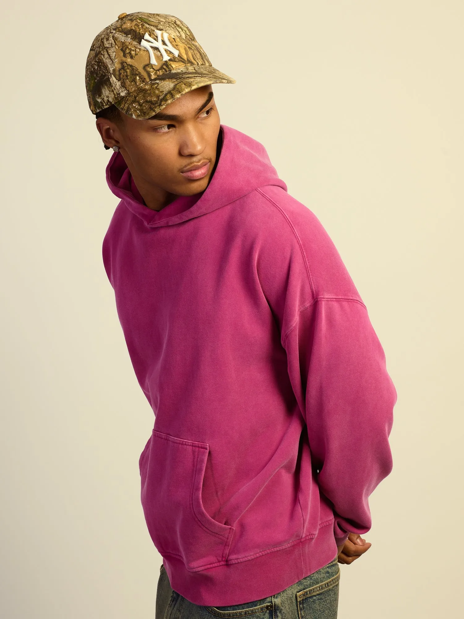 KOLBY RELAXED FIT HOODIE - MAGENTA sold by Kolby product image thumbnail 3