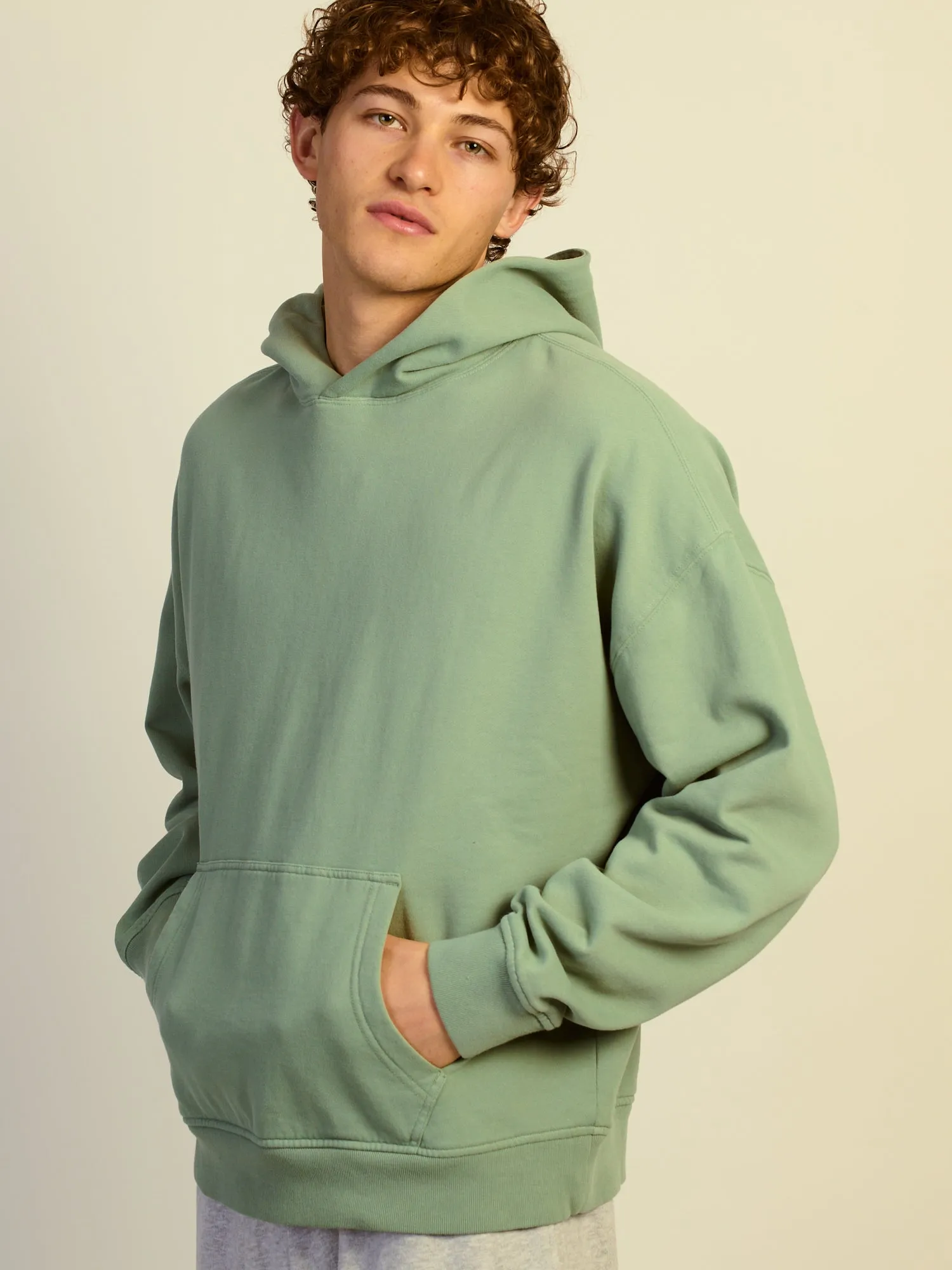 KOLBY RELAXED FIT HOODIE - DUSTY GREEN sold by Kolby product image thumbnail 3