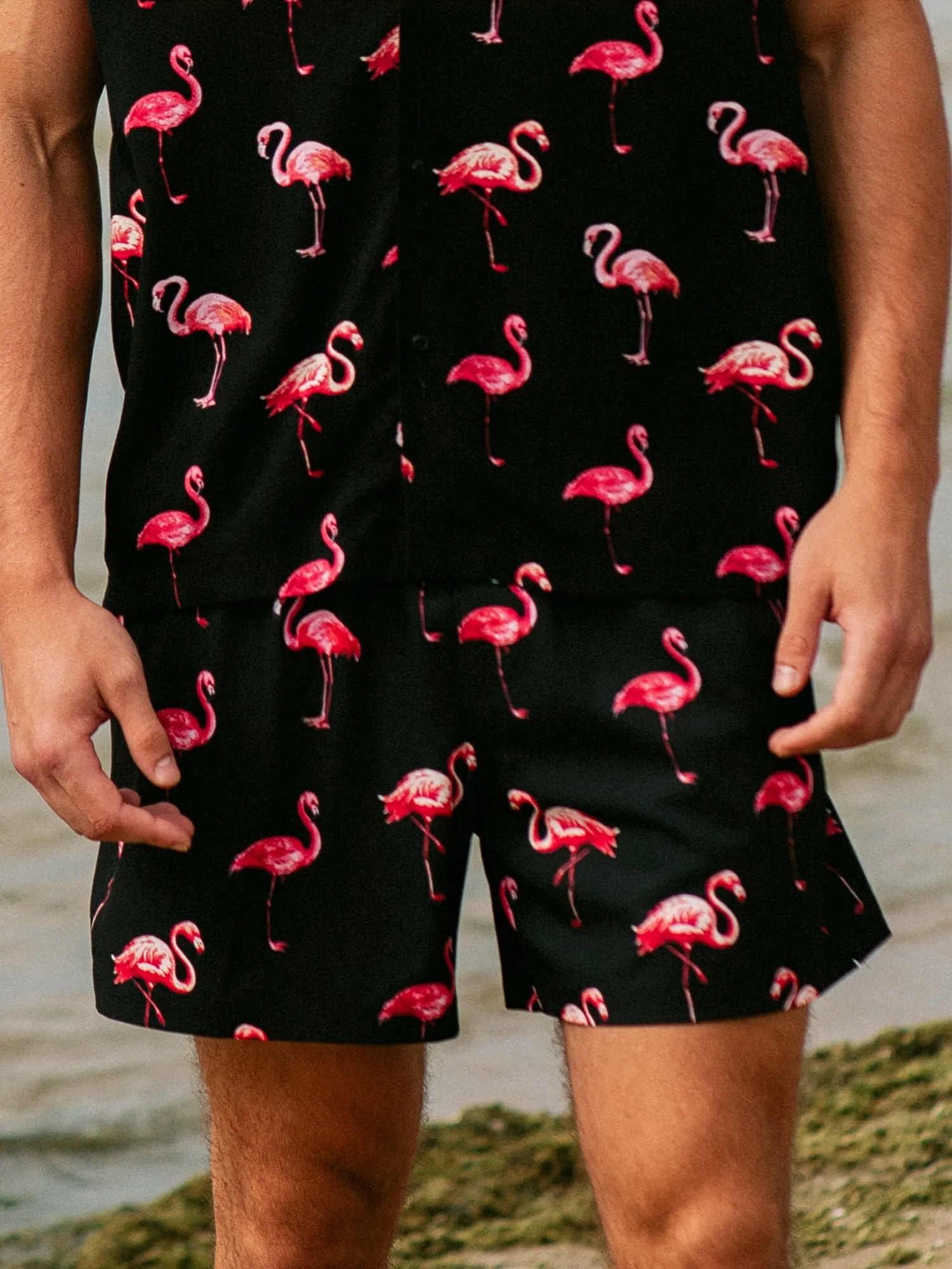 KOLBY SWIM FLAMINGO 5in STRETCH SWIM SHORT sold by Kolby
