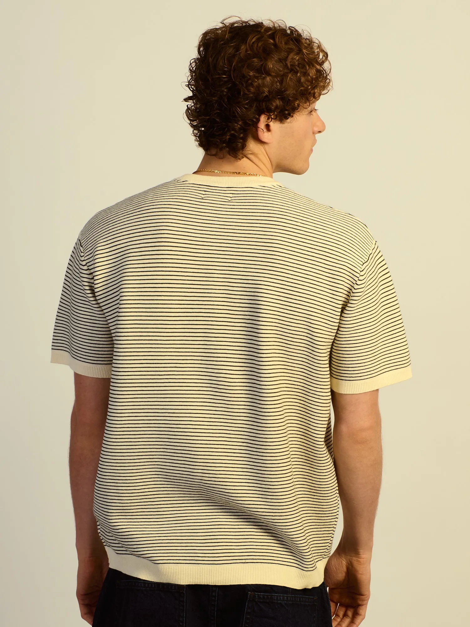 KOLBY RELAXED FIT KNIT TEE - NATURAL sold by Kolby product image thumbnail 4