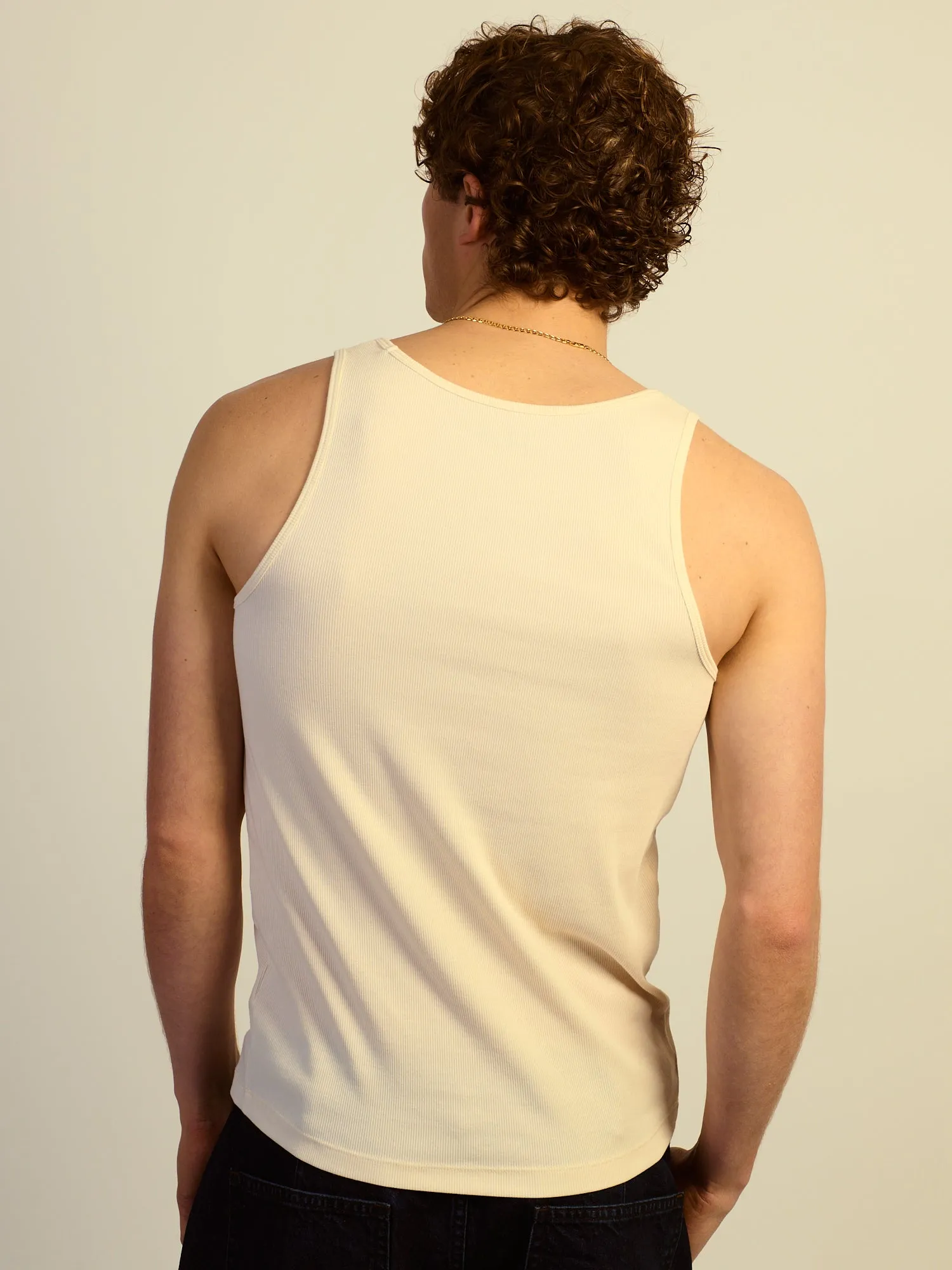 KOLBY RIBBED TANK- OFF WHITE sold by Kolby product image thumbnail 4