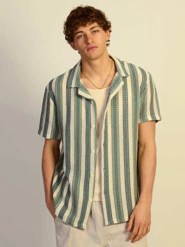 KOLBY RELAXED FIT TEXTURED SHIRT - DUSTY GREEN sold by Kolby