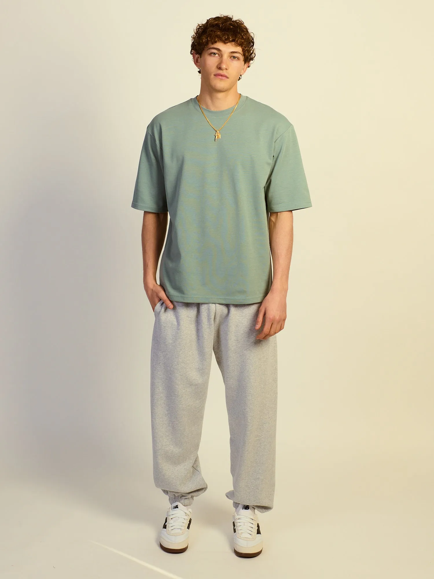 KOLBY BAGGY FLEECE JOGGER - HEATHER GREY sold by Kolby product image thumbnail 2