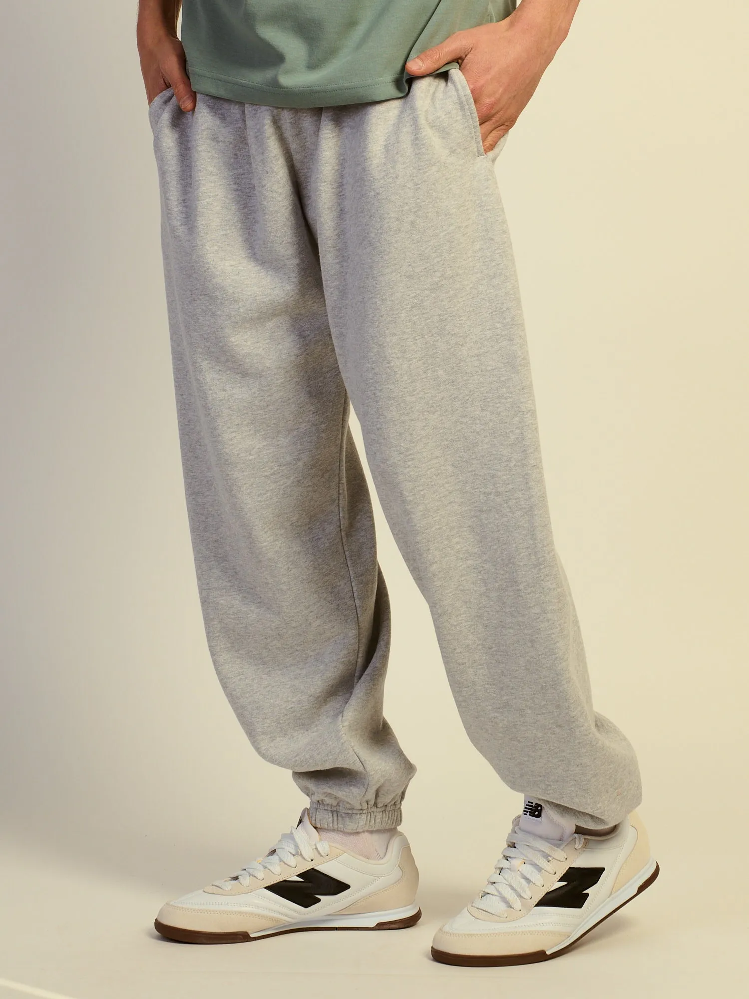 KOLBY BAGGY FLEECE JOGGER - HEATHER GREY sold by Kolby product image thumbnail 3