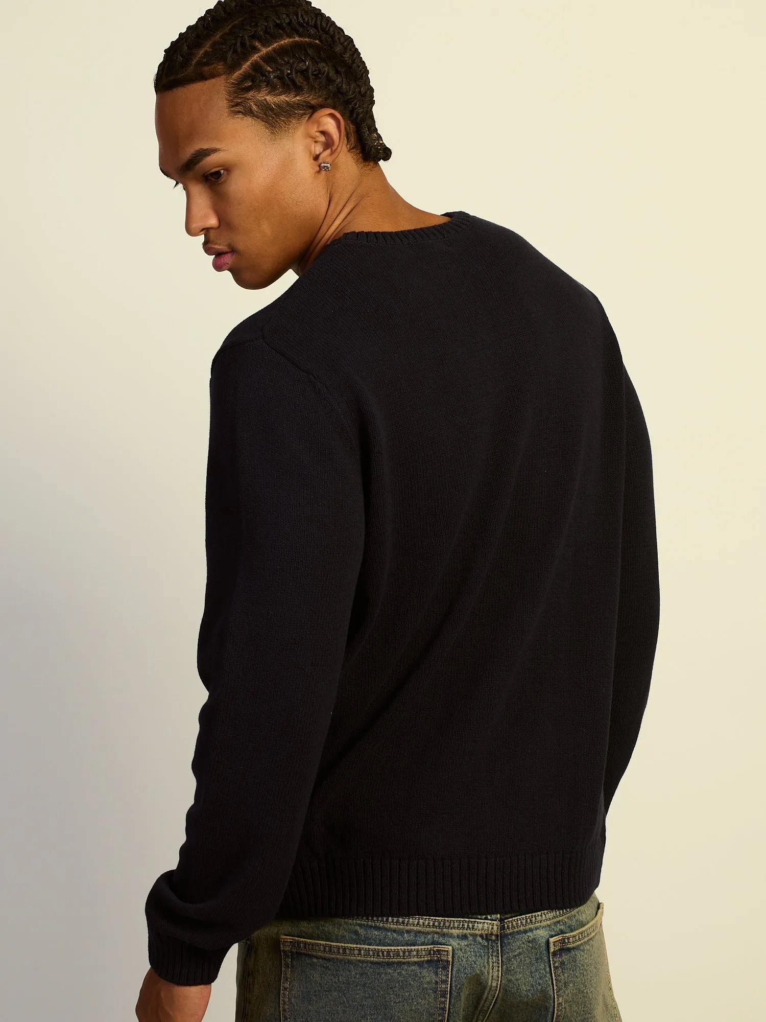 KOLBY LIGHTWEIGHT SWEATER - CHARCOAL NAVY sold by Kolby product image thumbnail 4