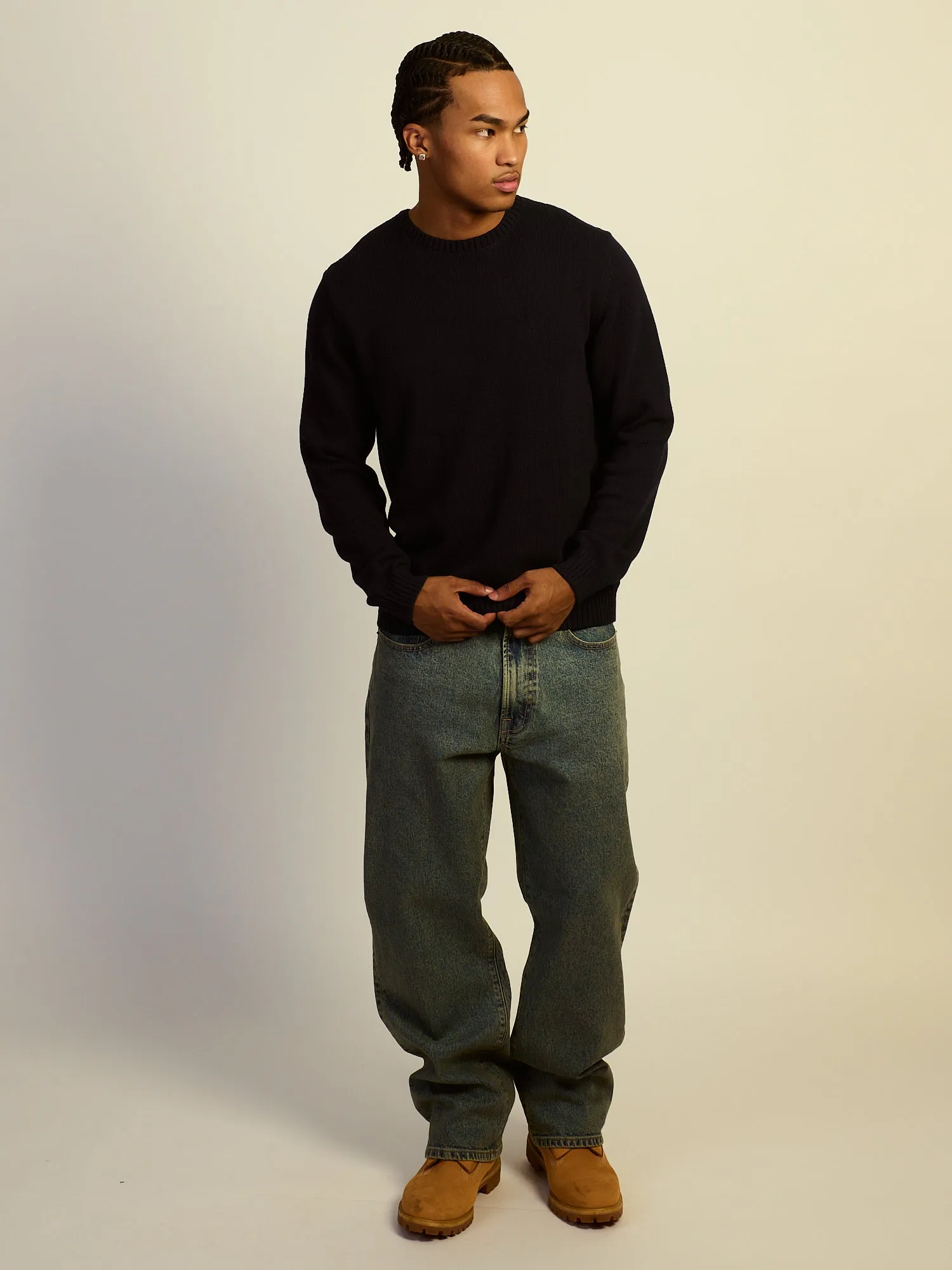 KOLBY LIGHTWEIGHT SWEATER - CHARCOAL NAVY sold by Kolby product image thumbnail 2