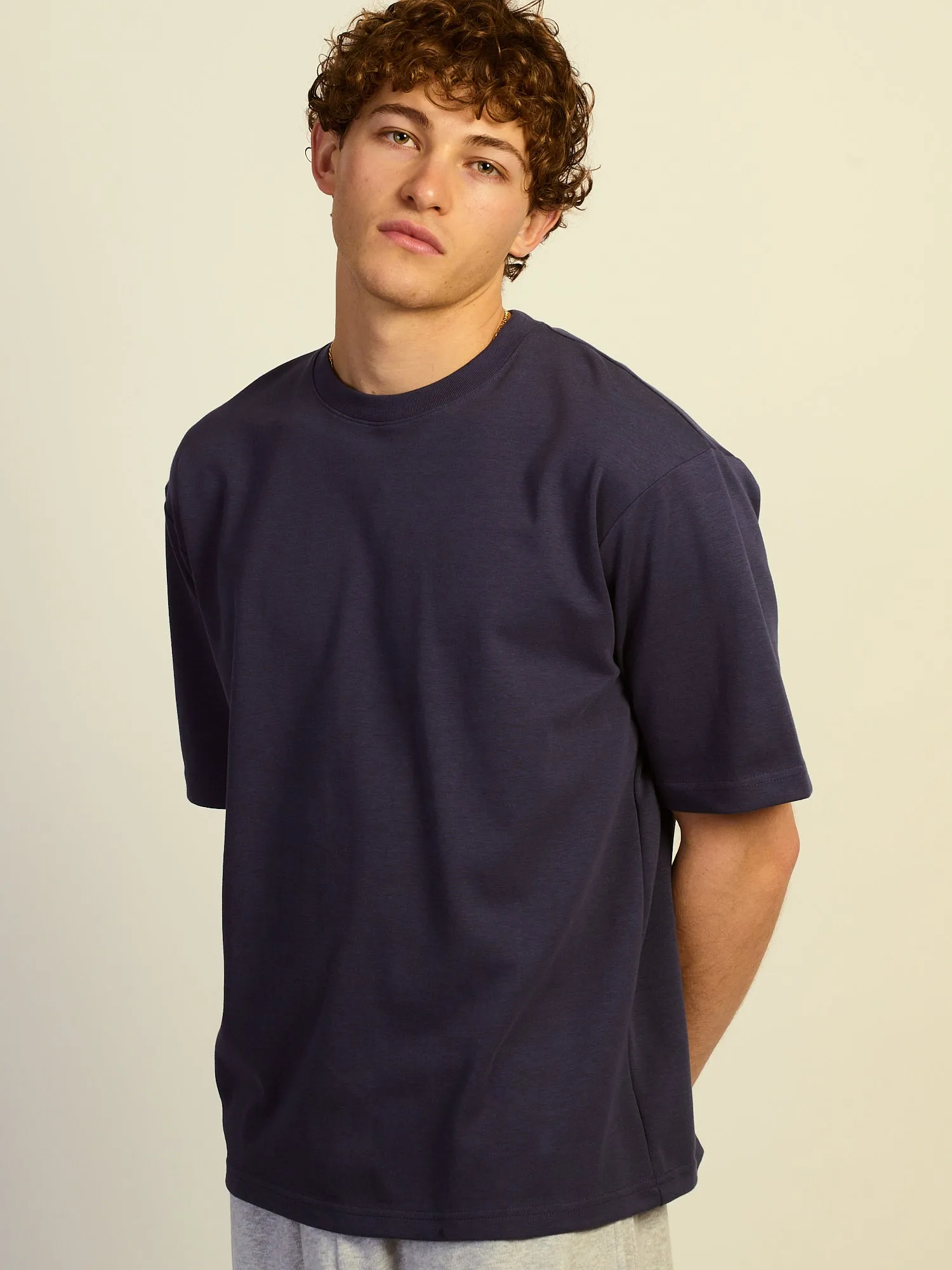 KOLBY BOXY FIT TEE - CHARCOAL NAVY sold by Kolby product image thumbnail 3