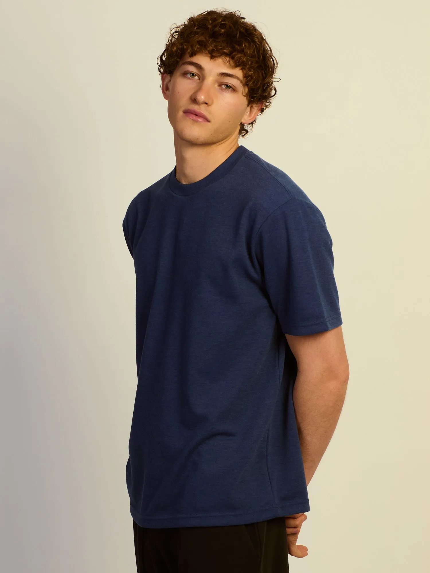 KOLBY RELAXED FIT KEEP COOL TEE - NAVY sold by Kolby product image thumbnail 3