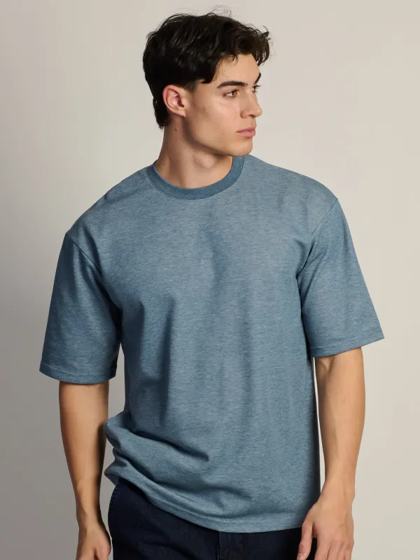 KOLBY BOXY FIT TEE - HEATHER BLUE made by Kolby