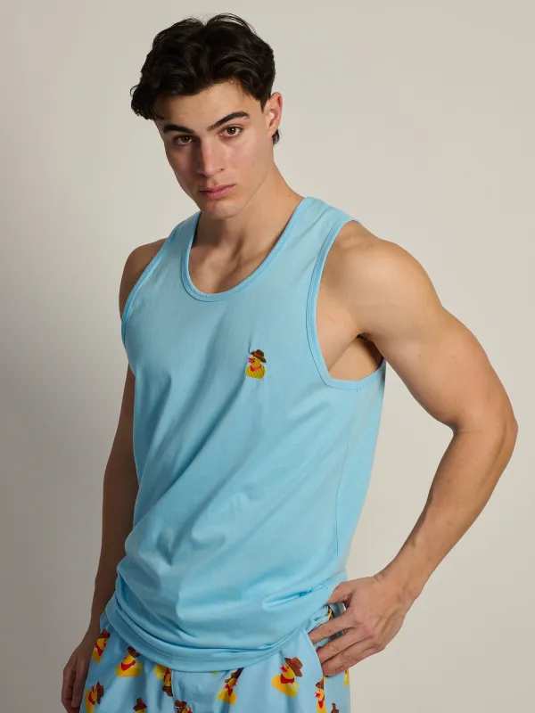 KOLBY COWBOY DUCK TANK TOP - LIGHT BLUE made by Kolby