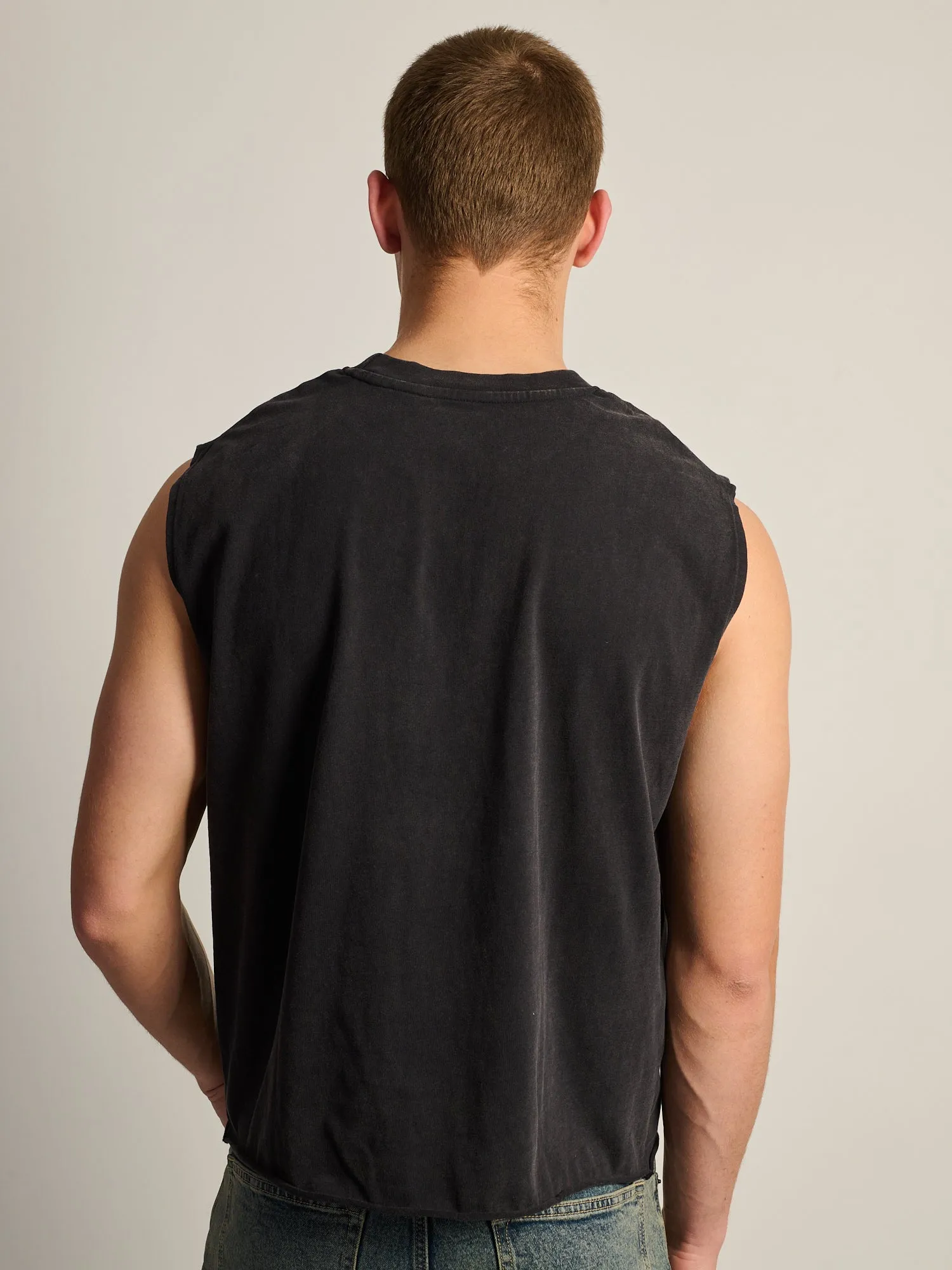 KOLBY SHORT CUT MUSCLE TANK - BLACK sold by Kolby product image thumbnail 4