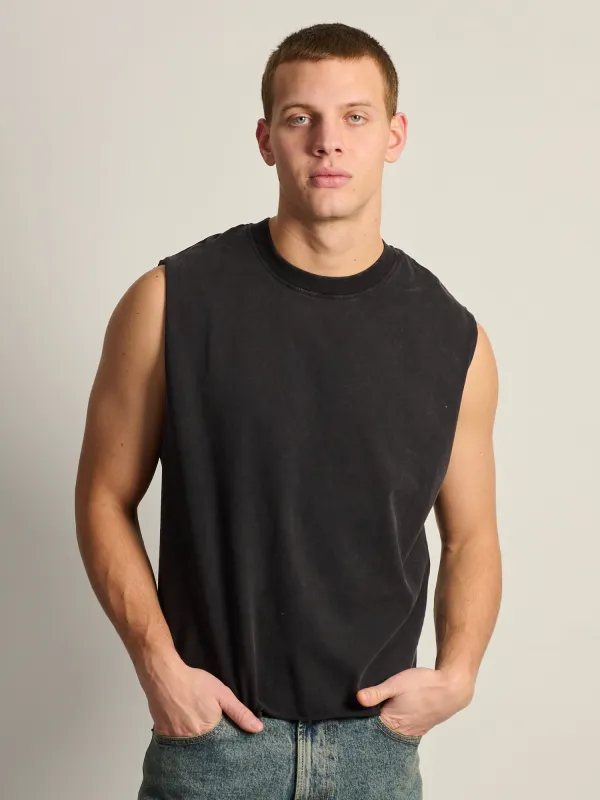 KOLBY SHORT CUT MUSCLE TANK - BLACK made by Kolby